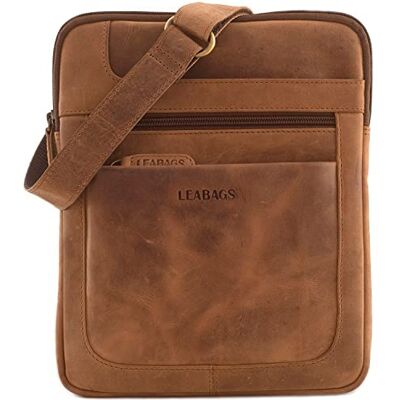 LEABAGS Sac bandoulière en cuir pour hommes et femmes Sac messager avec bandoulière Sac à bandoulière Sac de travail Sac de transport Sac à main Cuir véritable Naturel brun claire - Publicité LEABAGS Sac bandoulière en cuir pour hommes et femmes Sac messager avec bandoulière Sac à bandoulière Sac de travail Sac de transport Sac à main Cuir véritable Naturel brun claire - Publicité