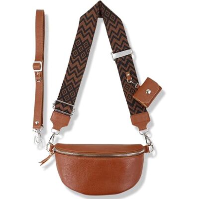 Blade Sac Banane pour Femme en Cuir véritable, Sac à bandoulière élégant pour Femme, avec 2 Bretelles réglables Amovibles Poche Poitrine pour Femme, Marron-Option-4, M - Publicité Blade Sac Banane pour Femme en Cuir véritable, Sac à bandoulière élégant pour Femme, avec 2 Bretelles réglables Amovibles Poche Poitrine pour Femme, Marron-Option-4, M - Publicité