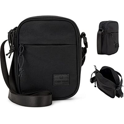Johnny Urban Sac Bandoulière Homme & Femme Noir Luis Petit Sacoche pour Loisirs, Festival & Voyage Casual Messenger Bag Déperlant - Publicité Johnny Urban Sac Bandoulière Homme & Femme Noir Luis Petit Sacoche pour Loisirs, Festival & Voyage Casual Messenger Bag Déperlant - Publicité