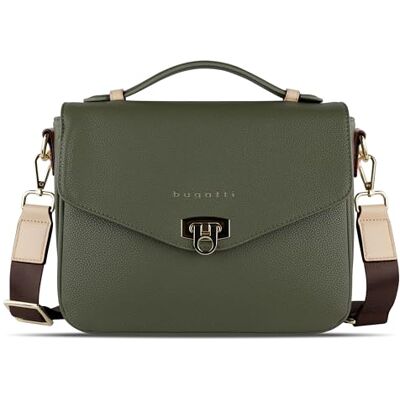 bugatti Ella Classic – Sac bandoulière pour femme, cuir synthétique, sac à main Olive - Publicité bugatti Ella Classic – Sac bandoulière pour femme, cuir synthétique, sac à main Olive - Publicité
