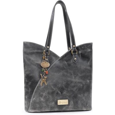 Tigi Collection Handbags Grand Cabas Femme Sac Fourre Tout Fermeture Éclair Sac à Main Porté Épaule Tulipe Cuir Veilli Noir - Publicité Tigi Collection Handbags Grand Cabas Femme Sac Fourre Tout Fermeture Éclair Sac à Main Porté Épaule Tulipe Cuir Veilli Noir - Publicité