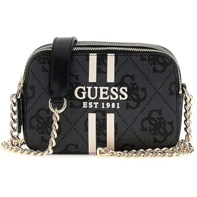 Guess Noelle II Crossbody Camera Bag Coal Logo - Publicité Guess Noelle II Crossbody Camera Bag Coal Logo - Publicité