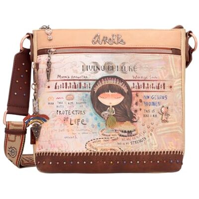 Anekke Menire Sac à bandoulière en similicuir pour femme avec sangle réglable et fermetures à glissière 27 x 25 x 8 cm, multicolore, OneSize - Publicité Anekke Menire Sac à bandoulière en similicuir pour femme avec sangle réglable et fermetures à glissière 27 x 25 x 8 cm, multicolore, OneSize - Publicité