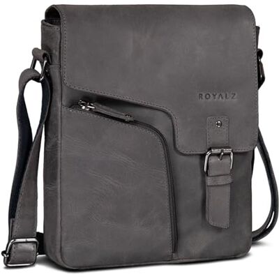 ROYALZ "Denver Sac en Cuir Homme Petit Bandouliere Sac à Main Sacoche en Cuir Épaule Sac Messager Bag Besace Vintage Sac à l'épaule - Publicité ROYALZ "Denver Sac en Cuir Homme Petit Bandouliere Sac à Main Sacoche en Cuir Épaule Sac Messager Bag Besace Vintage Sac à l'épaule - Publicité