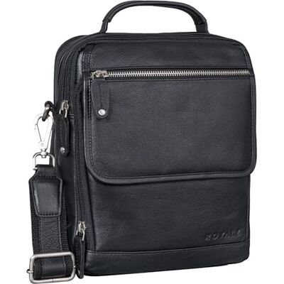 ROYALZ "Tennessee Petit Sac à Bandoulière pour Homme Sacoche en Cuir pour Tablette 11 Pouces Portée Epaule Sac Messager en Cuir - Publicité ROYALZ "Tennessee Petit Sac à Bandoulière pour Homme Sacoche en Cuir pour Tablette 11 Pouces Portée Epaule Sac Messager en Cuir - Publicité