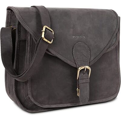 LEABAGS Sac à main pour femmes Sac bandoulière en cuir véritable de qualité supérieure Sac à épaule Sac de transport pour travail, université, loisirs L (32 x 31 x 9 cm) Naturel brun foncé - Publicité LEABAGS Sac à main pour femmes Sac bandoulière en cuir véritable de qualité supérieure Sac à épaule Sac de transport pour travail, université, loisirs L (32 x 31 x 9 cm) Naturel brun foncé - Publicité
