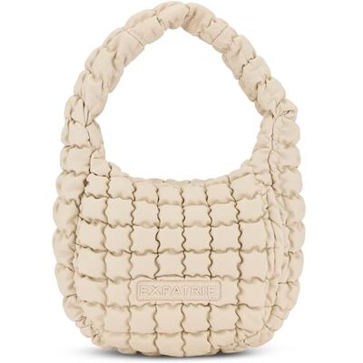 Expatrié Sac à Bandoulière Femme Beige Pippa Large Everyday Puffer Bag Y2K Sac à Main Porté Épaule Matelassé pour Université, Travail, Loisirs Puffy Hobo Bag en Simili Cuir - Publicité Expatrié Sac à Bandoulière Femme Beige Pippa Large Everyday Puffer Bag Y2K Sac à Main Porté Épaule Matelassé pour Université, Travail, Loisirs Puffy Hobo Bag en Simili Cuir - Publicité