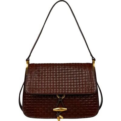 Time Resistance Sac à Épaule en Cuir – Sac à Main en Cuir Pleine Fleur avec Fermeture à Bascule – Sac Élégant pour Femme - Publicité Time Resistance Sac à Épaule en Cuir – Sac à Main en Cuir Pleine Fleur avec Fermeture à Bascule – Sac Élégant pour Femme - Publicité