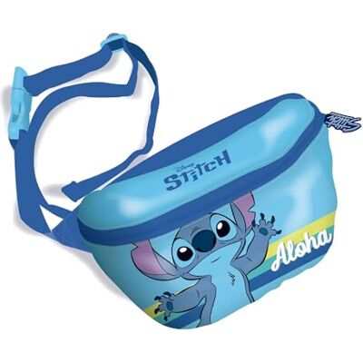 ARDITEX Stitch Sac banane 27 x 11 x 6,5 cm en polyester avec fermeture éclair et ceinture réglable Bleu ciel - Publicité ARDITEX Stitch Sac banane 27 x 11 x 6,5 cm en polyester avec fermeture éclair et ceinture réglable Bleu ciel - Publicité