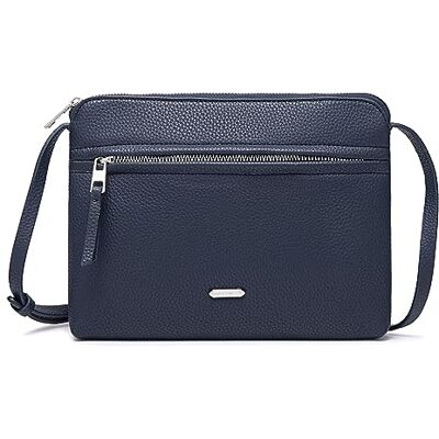 David Jones Sac Bandoulière Femme Sacoche Plate Petit Sac à Main Porté Epaule Simili Cuir PU Besace Pochette Ville Classique Elégant 2 Compartiments Sac Téléphone Shopping Voyage Bleu - Publicité David Jones Sac Bandoulière Femme Sacoche Plate Petit Sac à Main Porté Epaule Simili Cuir PU Besace Pochette Ville Classique Elégant 2 Compartiments Sac Téléphone Shopping Voyage Bleu - Publicité