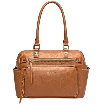 David Jones Sac porté épaule Femme Tout Cuir PU Taille Moyenne Mode Classique Travail Bureau Ville Elégant Tendance Sortie Soirée Chic (COGNAC) - Publicité David Jones Sac porté épaule Femme Tout Cuir PU Taille Moyenne Mode Classique Travail Bureau Ville Elégant Tendance Sortie Soirée Chic (COGNAC) - Publicité
