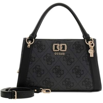Guess sac à main sac à épaule bandoulière Karnilla Logo Girlfriend Satchel Coal Logo gris foncé - Publicité Guess sac à main sac à épaule bandoulière Karnilla Logo Girlfriend Satchel Coal Logo gris foncé - Publicité