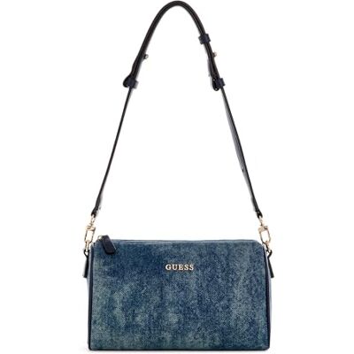 Guess sac à épaule Kassie Mini Convertible Shoulder Bag Denim bleu - Publicité Guess sac à épaule Kassie Mini Convertible Shoulder Bag Denim bleu - Publicité