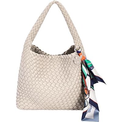 David Jones Sac femme tressé à la main, sac cabas similicuir, porté épaule ou main, sac intérieur tissu, petit moyen grand format (Oxford Tan-Petit) - Publicité David Jones Sac femme tressé à la main, sac cabas similicuir, porté épaule ou main, sac intérieur tissu, petit moyen grand format (Oxford Tan-Petit) - Publicité