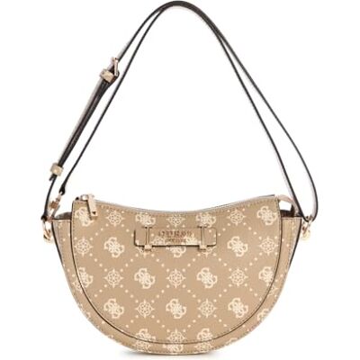 Guess sac à épaule bandoulière Silia Mini Convertible Shoulder Bag Biscotti Logo taupe - Publicité Guess sac à épaule bandoulière Silia Mini Convertible Shoulder Bag Biscotti Logo taupe - Publicité
