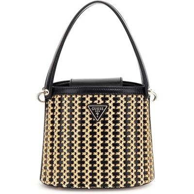 Guess Atalia Crossbody Bucket Bag Natural/Black - Publicité Guess Atalia Crossbody Bucket Bag Natural/Black - Publicité