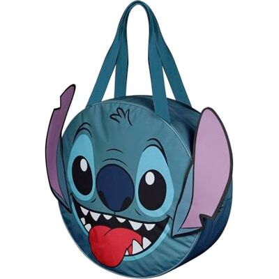 Disney Lilo et Stitch Face-Sac de Plage Jumbo, Bleu, 53 x 50 cm, Capacité 42 L - Publicité Disney Lilo et Stitch Face-Sac de Plage Jumbo, Bleu, 53 x 50 cm, Capacité 42 L - Publicité