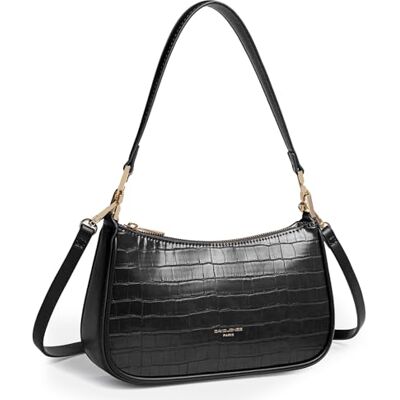 David Jones Petit Sac Bandoulière Crocodile Porté Epaule Femme Sac à Main Hobo Simili Cuir PU Rigide Porté Sous Epaule Bras Sacoche Soirée Besace Ville Mode Tendance Elegant Chic Noir - Publicité David Jones Petit Sac Bandoulière Crocodile Porté Epaule Femme Sac à Main Hobo Simili Cuir PU Rigide Porté Sous Epaule Bras Sacoche Soirée Besace Ville Mode Tendance Elegant Chic Noir - Publicité