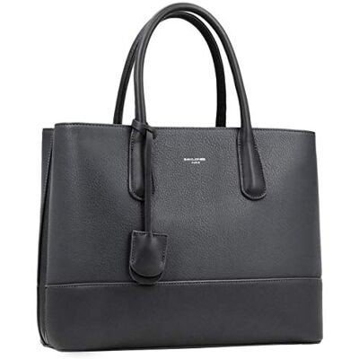 David Jones Grand Sac à Main Femme Elegant Sac PU Style Cuir Véritable Cabas Fourre-Tout à 2 Compartiments Poches Multiples Ville Travail Porté Epaule Bandoulière Mode Chic Gris Foncé - Publicité David Jones Grand Sac à Main Femme Elegant Sac PU Style Cuir Véritable Cabas Fourre-Tout à 2 Compartiments Poches Multiples Ville Travail Porté Epaule Bandoulière Mode Chic Gris Foncé - Publicité