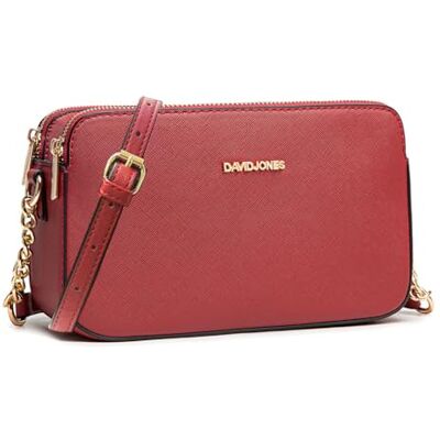 David Jones Petit Sac Bandoulière Femme Pochette Téléphone Portable Cuir PU Rigide Besace Chaînes Porté Epaule Sacoche 3 Compartiments Poches Soirée Shopping Ville Tendance Rouge - Publicité David Jones Petit Sac Bandoulière Femme Pochette Téléphone Portable Cuir PU Rigide Besace Chaînes Porté Epaule Sacoche 3 Compartiments Poches Soirée Shopping Ville Tendance Rouge - Publicité