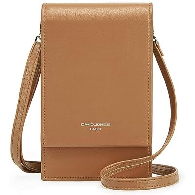 David Jones Sac Bandoulière Téléphone Portable Femme Petit Sac à Main Porté Epaule Mini Pochette Sacoche Elégant Simili Cuir PU Ville Travail Voyage Soirée Marron - Publicité David Jones Sac Bandoulière Téléphone Portable Femme Petit Sac à Main Porté Epaule Mini Pochette Sacoche Elégant Simili Cuir PU Ville Travail Voyage Soirée Marron - Publicité