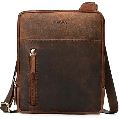 LEABAGS Sac à bandoulière en cuir pour homme I Messenger Bag avec bandoulière I Sac de travail I Sac de bureau I Sac à main I Sac de voyage I Sac pour tablette I Cuir fait main I Rouge Brun Vintage - Publicité LEABAGS Sac à bandoulière en cuir pour homme I Messenger Bag avec bandoulière I Sac de travail I Sac de bureau I Sac à main I Sac de voyage I Sac pour tablette I Cuir fait main I Rouge Brun Vintage - Publicité