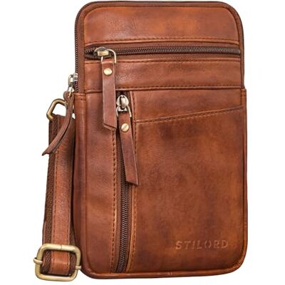 STILORD Pochette Poitrine Cuir Vintage Sac de Ceinture pour Téléphone Porté a l'Épaule Petit Sacoche Croisé Crossbody Bag Cuir Véritable Couleur:Brandy Cognac - Publicité STILORD Pochette Poitrine Cuir Vintage Sac de Ceinture pour Téléphone Porté a l'Épaule Petit Sacoche Croisé Crossbody Bag Cuir Véritable Couleur:Brandy Cognac - Publicité