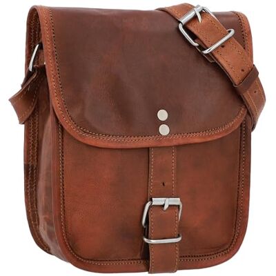 Gusti Leder Gusti Sac Sabina à main Petit sac à bandoulière Vintage Marron Cuir - Publicité Gusti Leder Gusti Sac Sabina à main Petit sac à bandoulière Vintage Marron Cuir - Publicité