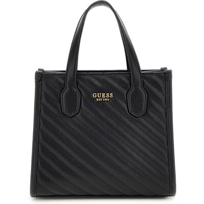 Guess Silvana 2 Compartment Mini Tote XS Black - Publicité Guess Silvana 2 Compartment Mini Tote XS Black - Publicité