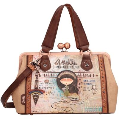 Anekke Sac à bandoulière pour femme en similicuir avec poignées, poches et bandoulière Menire Accessoires et accessoires pour femme 30 x 20 x 14 cm, multicolore, Taille unique - Publicité Anekke Sac à bandoulière pour femme en similicuir avec poignées, poches et bandoulière Menire Accessoires et accessoires pour femme 30 x 20 x 14 cm, multicolore, Taille unique - Publicité
