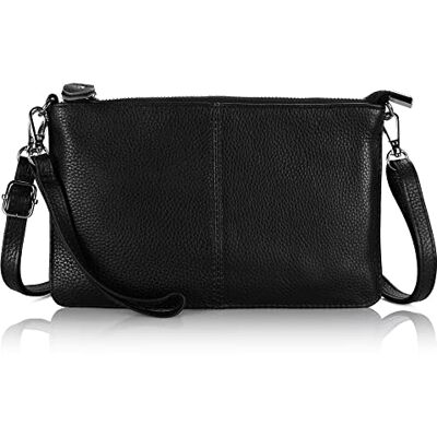 befen Sac à bandoulière en cuir véritable pour femme Petit sac à main avec fermeture éclair et bandoulière Porte-monnaie pour argent, cartes, téléphone portable Petit sac à main pour femme - Publicité befen Sac à bandoulière en cuir véritable pour femme Petit sac à main avec fermeture éclair et bandoulière Porte-monnaie pour argent, cartes, téléphone portable Petit sac à main pour femme - Publicité
