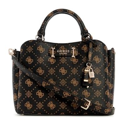 Guess sac à main sac à épaule Silia Girlfriend Satchel Espresso Logo marron foncé - Publicité Guess sac à main sac à épaule Silia Girlfriend Satchel Espresso Logo marron foncé - Publicité