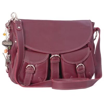 Tigi Collection Handbags Sac Bandoulière Femme en Cuir Moyen/Grand Sac Besace Messenger Bag Avec Bandoulière Réglable Rouge - Publicité Tigi Collection Handbags Sac Bandoulière Femme en Cuir Moyen/Grand Sac Besace Messenger Bag Avec Bandoulière Réglable Rouge - Publicité