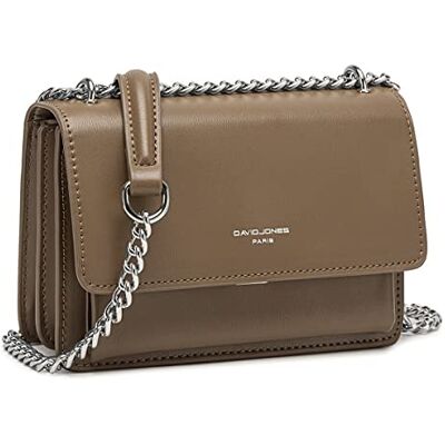 David Jones Petit Sac Bandoulière Femme Mini Pochette Téléphone Portable Cuir PU Rigide Sac à Main Chaînes Porté Epaule Besace Rectangle Sacoche Soirée Shopping Ville Tendance Marron Taupe - Publicité David Jones Petit Sac Bandoulière Femme Mini Pochette Téléphone Portable Cuir PU Rigide Sac à Main Chaînes Porté Epaule Besace Rectangle Sacoche Soirée Shopping Ville Tendance Marron Taupe - Publicité