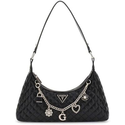 Guess Everlee Top Zip Shoulder Bag, Sac à bandoulière Femme, Noir, Taille Unique - Publicité Guess Everlee Top Zip Shoulder Bag, Sac à bandoulière Femme, Noir, Taille Unique - Publicité