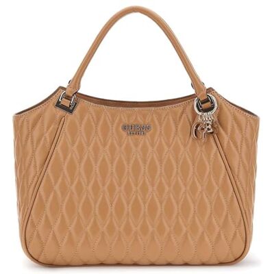 Guess sac shopper sac à épaule bandoulière Valla Tote Bag Beige marron clair - Publicité Guess sac shopper sac à épaule bandoulière Valla Tote Bag Beige marron clair - Publicité