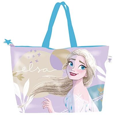 ARDITEX Sac de plage avec fermeture éclair Disney La Reine des Neiges 48x32 cm - Publicité ARDITEX Sac de plage avec fermeture éclair Disney La Reine des Neiges 48x32 cm - Publicité