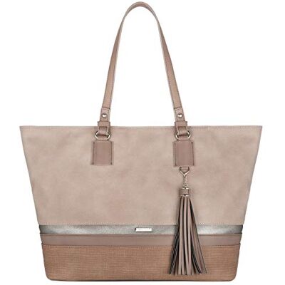David Jones Sac à Main Cabas Femme Grande Taille Fourre-Tout A4 Grande Capacité Simili Cuir Toile Souple Imperméable Tote Porté Epaule Anses Longues Fille Cours Lycée Travail Rose - Publicité David Jones Sac à Main Cabas Femme Grande Taille Fourre-Tout A4 Grande Capacité Simili Cuir Toile Souple Imperméable Tote Porté Epaule Anses Longues Fille Cours Lycée Travail Rose - Publicité