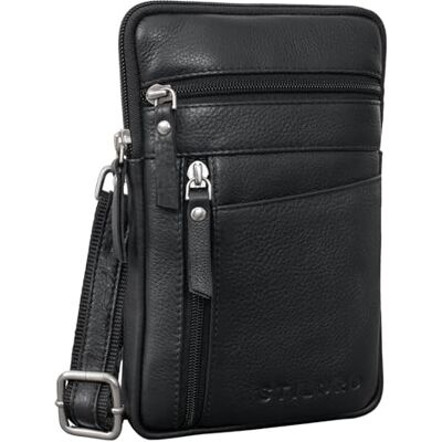 STILORD '' Pochette Poitrine Cuir Vintage Sac de Ceinture pour Téléphone Porté a l'Épaule Petit Sacoche Croisé Crossbody Bag Cuir Véritable, Couleur:Noir - Publicité STILORD '' Pochette Poitrine Cuir Vintage Sac de Ceinture pour Téléphone Porté a l'Épaule Petit Sacoche Croisé Crossbody Bag Cuir Véritable, Couleur:Noir - Publicité