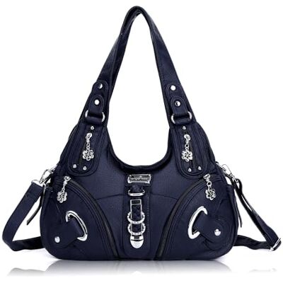 Angel Kiss Angelkiss Hobo Sacs à main et sacs à main pour femme Grand sac à bandoulière pour usage quotidien, bleu, Large - Publicité Angel Kiss Angelkiss Hobo Sacs à main et sacs à main pour femme Grand sac à bandoulière pour usage quotidien, bleu, Large - Publicité
