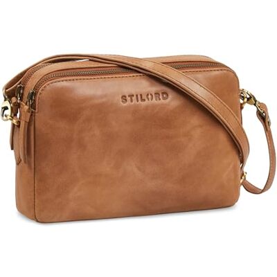 STILORD '' Petit Sac à Bandoulière Femme Cuir Sac à Main Vintage Petite Besace Multi-poches Sac à l'Épaule Sacoche Femme Soirées Shopping, Couleur:taranto marron - Publicité STILORD '' Petit Sac à Bandoulière Femme Cuir Sac à Main Vintage Petite Besace Multi-poches Sac à l'Épaule Sacoche Femme Soirées Shopping, Couleur:taranto marron - Publicité