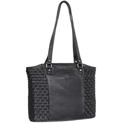 STILORD Sac Cabas Vintage Femme Grand Sac à Main Sacoche Business Tressé en Cuir Tote Bag Shopper Sac Bandoulière pour Bureau Université Couleur:Noir - Publicité STILORD Sac Cabas Vintage Femme Grand Sac à Main Sacoche Business Tressé en Cuir Tote Bag Shopper Sac Bandoulière pour Bureau Université Couleur:Noir - Publicité