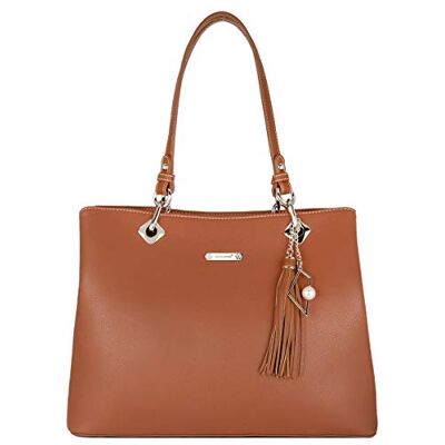 David Jones Sac à Main Porté Epaule Femme Cabas Fourre-Tout Cuir PU Souple Grande Capacité Tote Shopper Bag Large Sac Shopping Anses Longues Plusieurs Compartiments Poches Mode Marron Camel - Publicité David Jones Sac à Main Porté Epaule Femme Cabas Fourre-Tout Cuir PU Souple Grande Capacité Tote Shopper Bag Large Sac Shopping Anses Longues Plusieurs Compartiments Poches Mode Marron Camel - Publicité