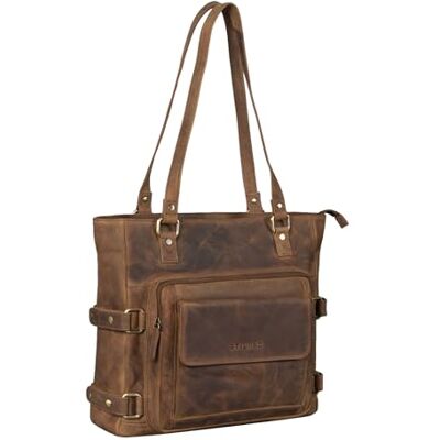 STILORD Sac à Main Cabas en Cuir Grand Sac Bandoulière pour Femmes Vintage Tote Bag Élégant Sac Business pour Travail Cuir Véritable Couleur:Marron Moyen - Publicité STILORD Sac à Main Cabas en Cuir Grand Sac Bandoulière pour Femmes Vintage Tote Bag Élégant Sac Business pour Travail Cuir Véritable Couleur:Marron Moyen - Publicité