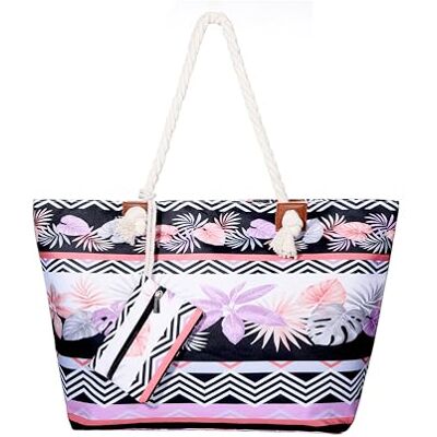 DonDon Grand sac de plage hydrofuge avec fermeture à glissière Sac shopping à bandoulière Viva Vida - Publicité DonDon Grand sac de plage hydrofuge avec fermeture à glissière Sac shopping à bandoulière Viva Vida - Publicité