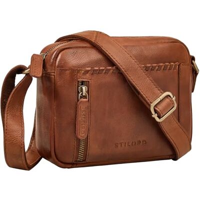 STILORD Petit Sac Bandouliere Femme Cuir Véritable Bohème Sacoche Stylé Crossbody Bag pour Femmes Sac Besace Pochette Vintage avec Fermeture Éclair Couleur:Brandy Cognac - Publicité STILORD Petit Sac Bandouliere Femme Cuir Véritable Bohème Sacoche Stylé Crossbody Bag pour Femmes Sac Besace Pochette Vintage avec Fermeture Éclair Couleur:Brandy Cognac - Publicité