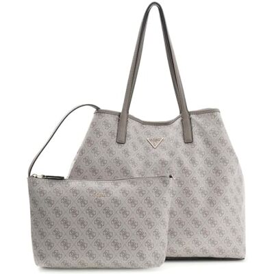 Guess sac à épaule sac shopper Eco Victtoria Large 2 In 1 Tote Dark Taupe Logo - Publicité Guess sac à épaule sac shopper Eco Victtoria Large 2 In 1 Tote Dark Taupe Logo - Publicité