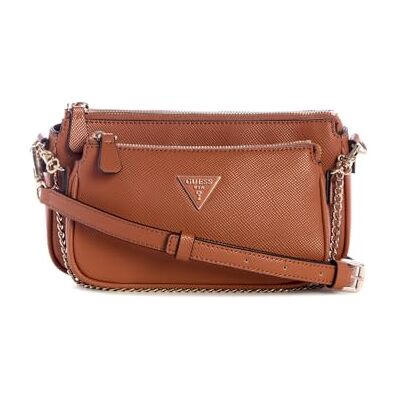 Guess Noelle II Double Pouch Crossbody Bag Light Cognac - Publicité Guess Noelle II Double Pouch Crossbody Bag Light Cognac - Publicité