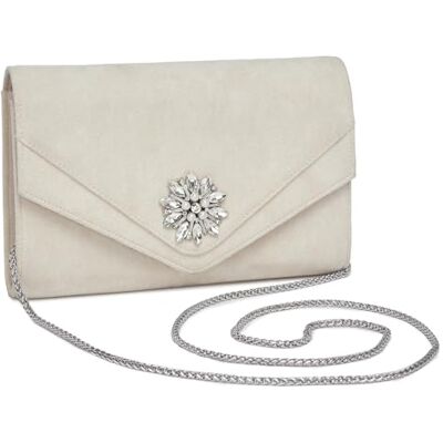 Miss Lulu Pochette femme élégante strass et simili-suede pour mariage,Clutch cérémonie avec chaîne amovible,Sac soirée polyvalent pour fêtes et événements chic - Publicité Miss Lulu Pochette femme élégante strass et simili-suede pour mariage,Clutch cérémonie avec chaîne amovible,Sac soirée polyvalent pour fêtes et événements chic - Publicité