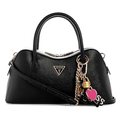 Guess sac à main sac à épaule bandoulière Davina Satchel Black noir - Publicité Guess sac à main sac à épaule bandoulière Davina Satchel Black noir - Publicité